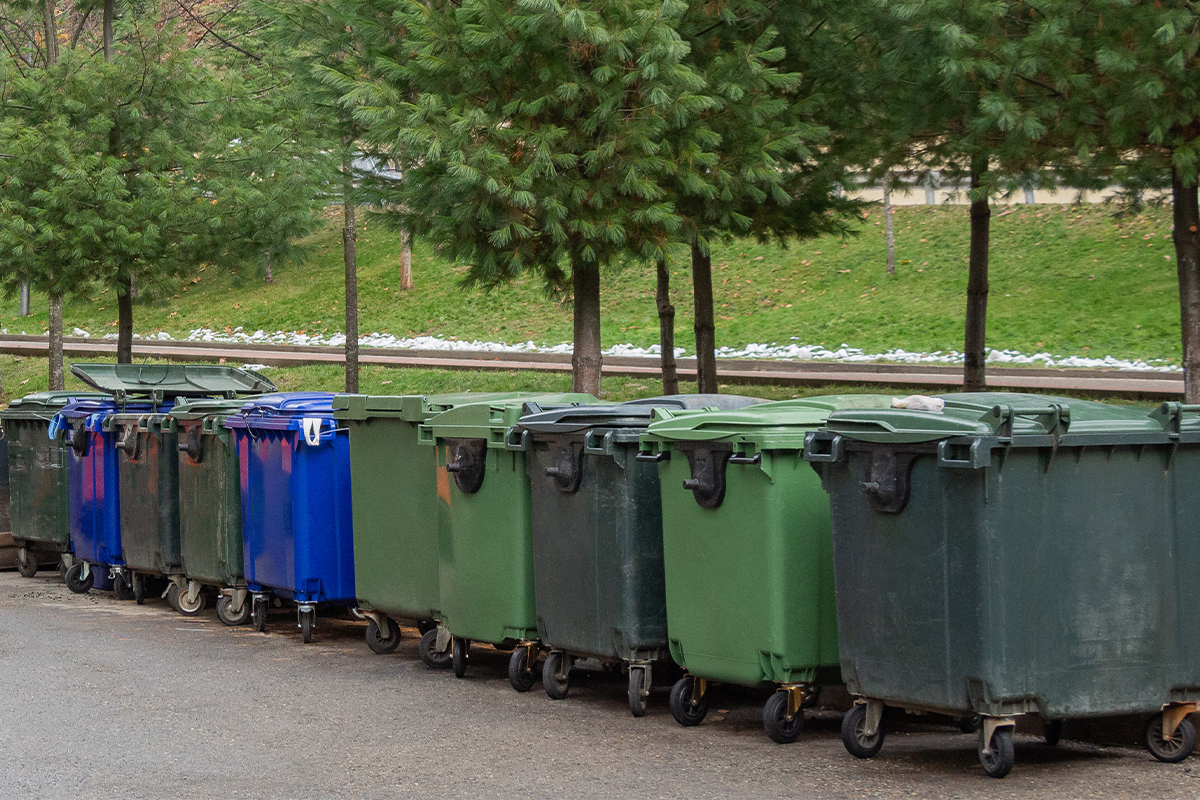 Plastic and Metal Waste Bins