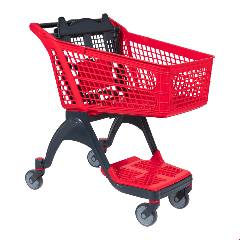 Plastik Market Arabası - 100 Litre - Kırmızı