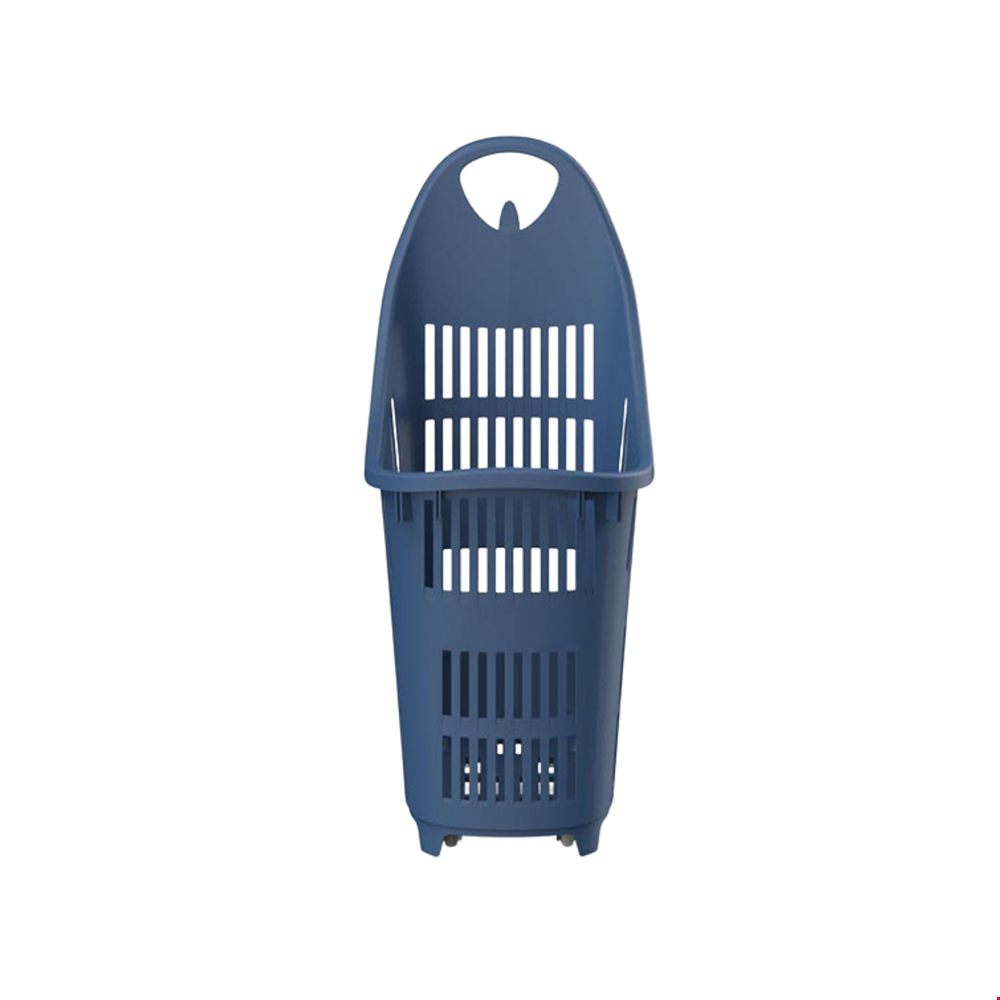 Bond Plastik Tekerlekli El Sepeti - 70 Litre - Mavi