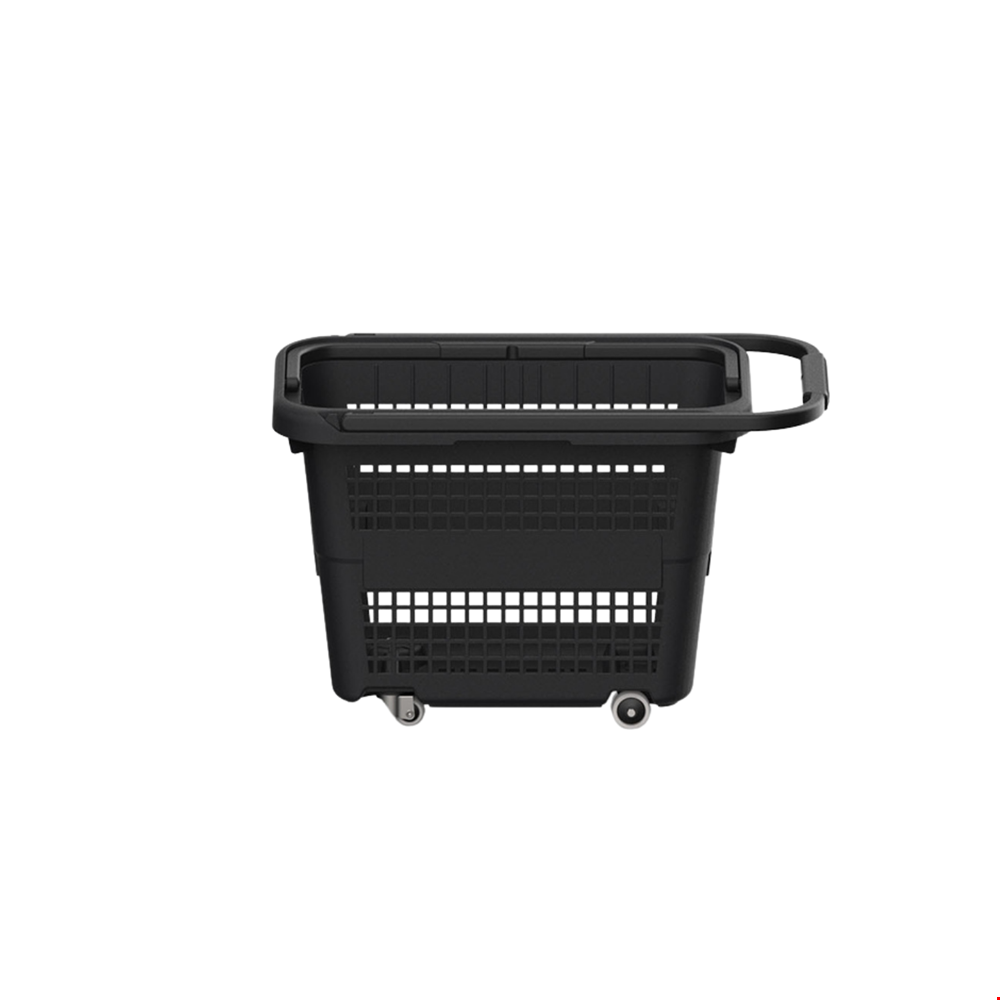 RB Plastik Tekerlekli El Sepeti - 32 Litre - Siyah