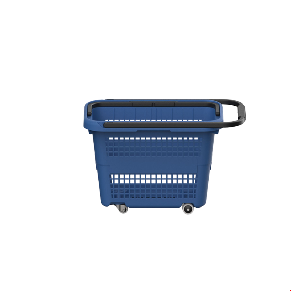 RB Plastik Tekerlekli El Sepeti - 32 Litre - Mavi