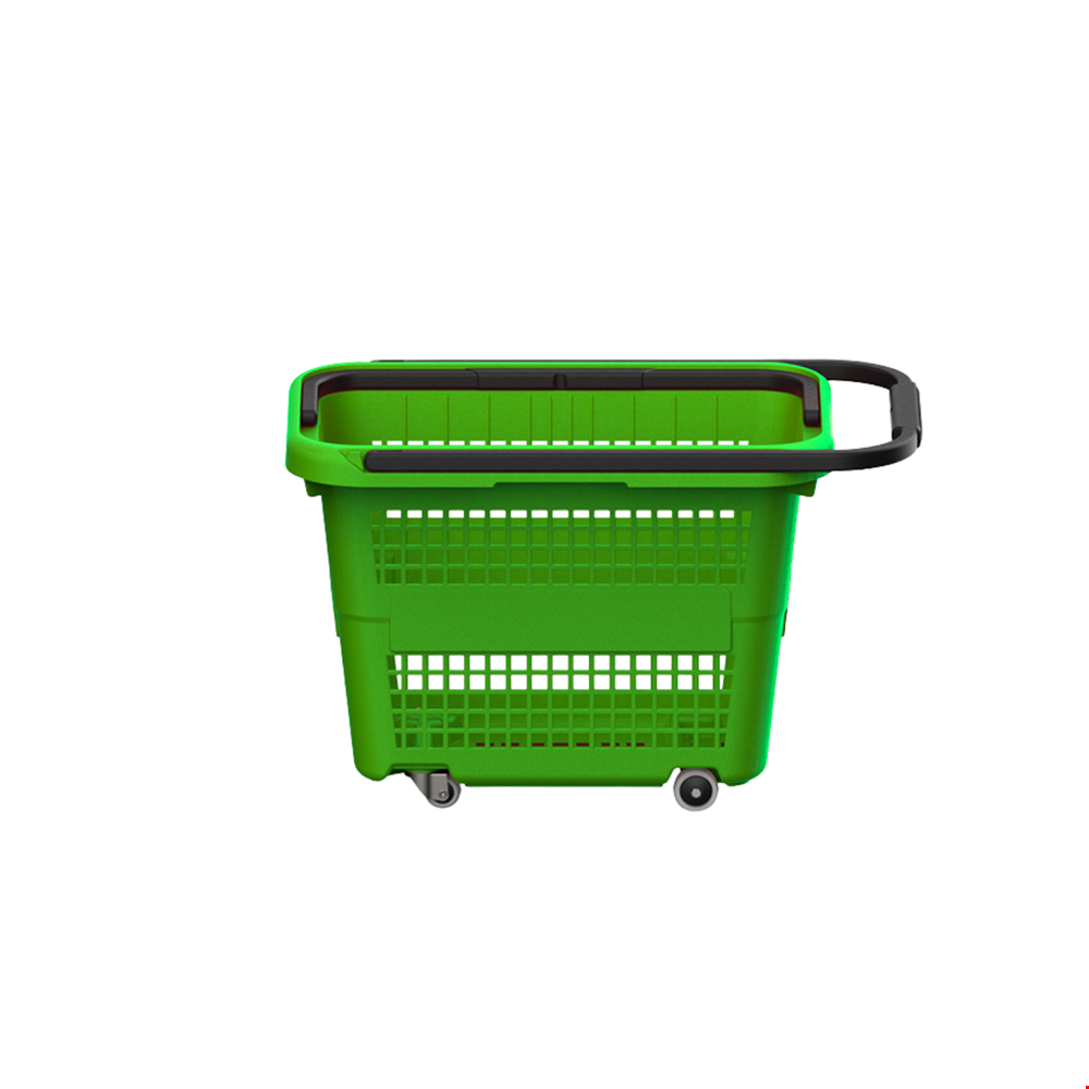 RB Plastik Tekerlekli El Sepeti - 32 Litre - Yeşil