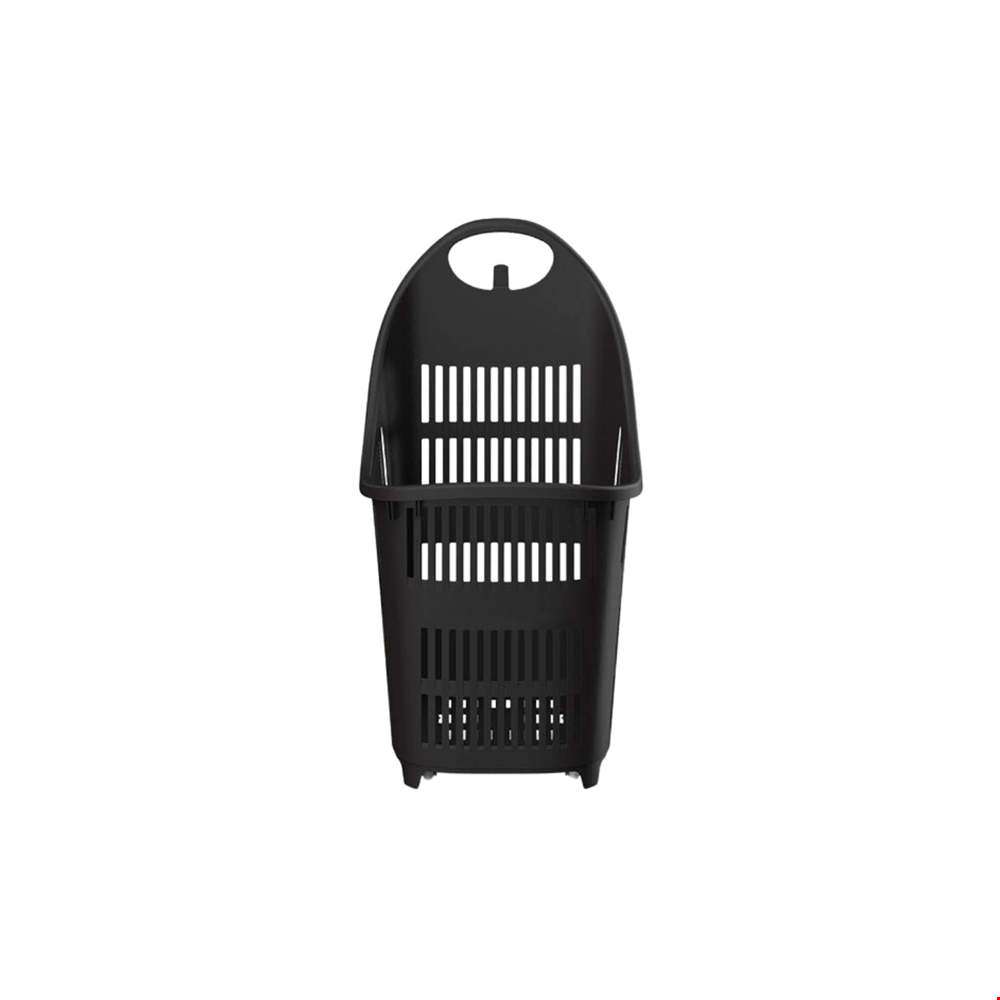 Superbond Plastik Tekerlekli El Sepeti - 91 Litre - Siyah