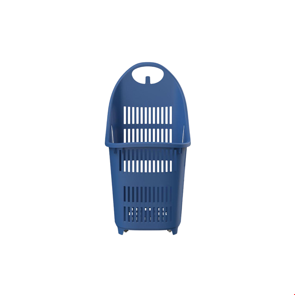 Superbond Plastik Tekerlekli El Sepeti - 91 Litre - Mavi